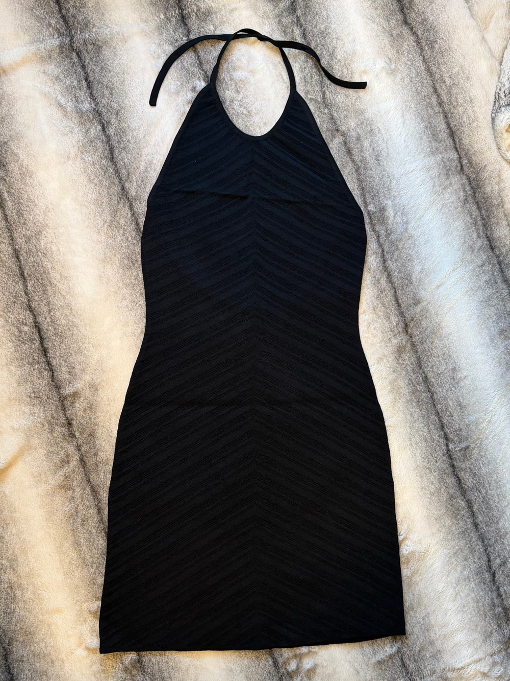 PQ Swim Black Halter Bodycon Mini Dress